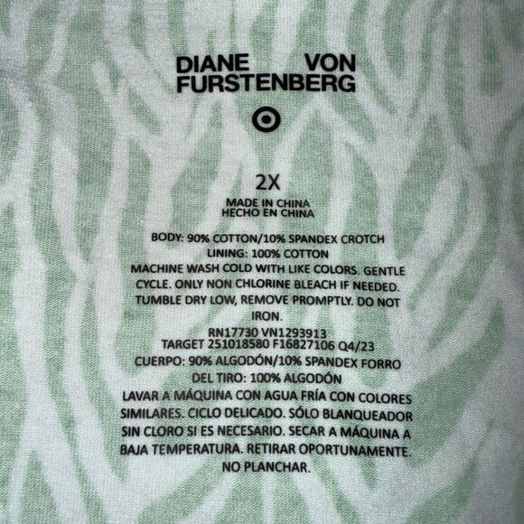 Diane Von Furstenberg  Geranium Leaf Sea Twig Cotton Stretch Cheeky Panty - Picture 6 of 8